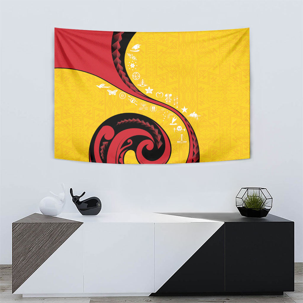 Papua New Guinea Independence Tapestry Special Style Yellow Version LT05 - Polynesian Pride
