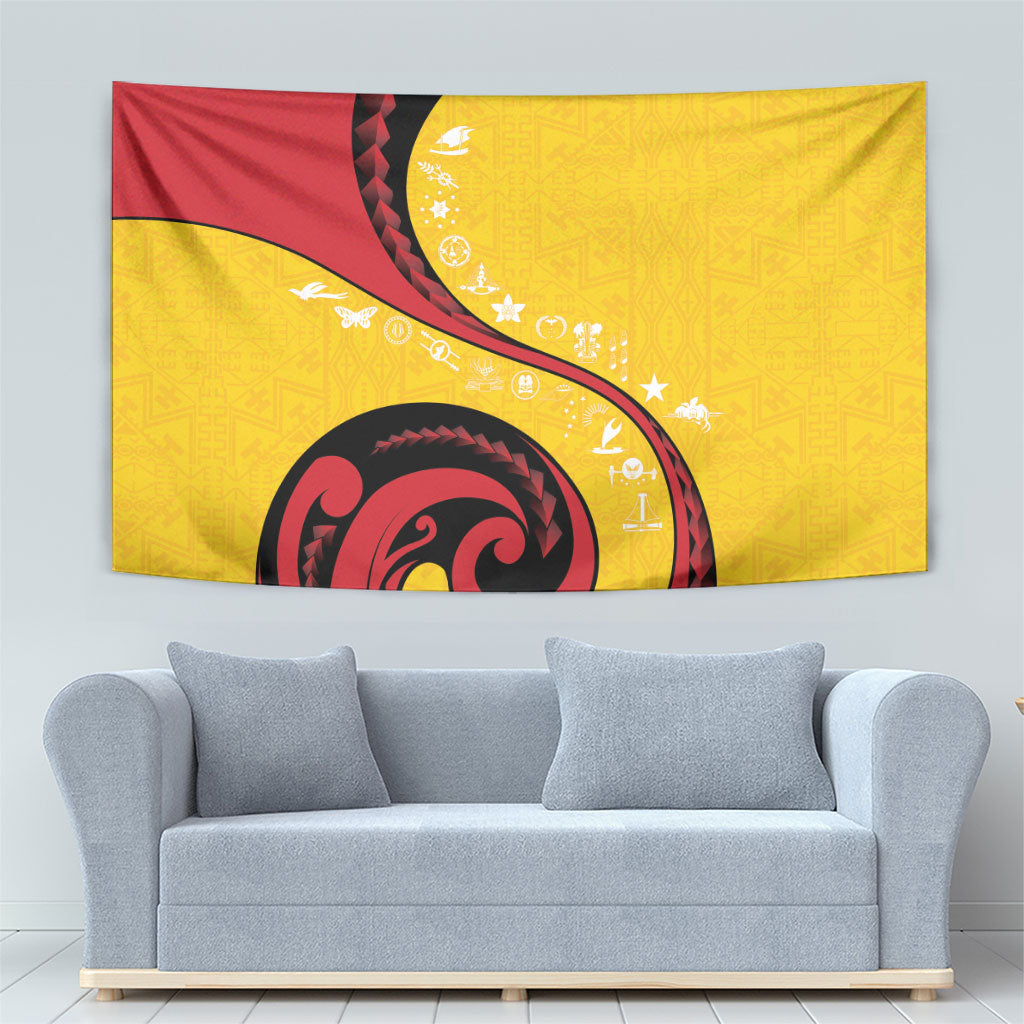 Papua New Guinea Independence Tapestry Special Style Yellow Version LT05 - Polynesian Pride