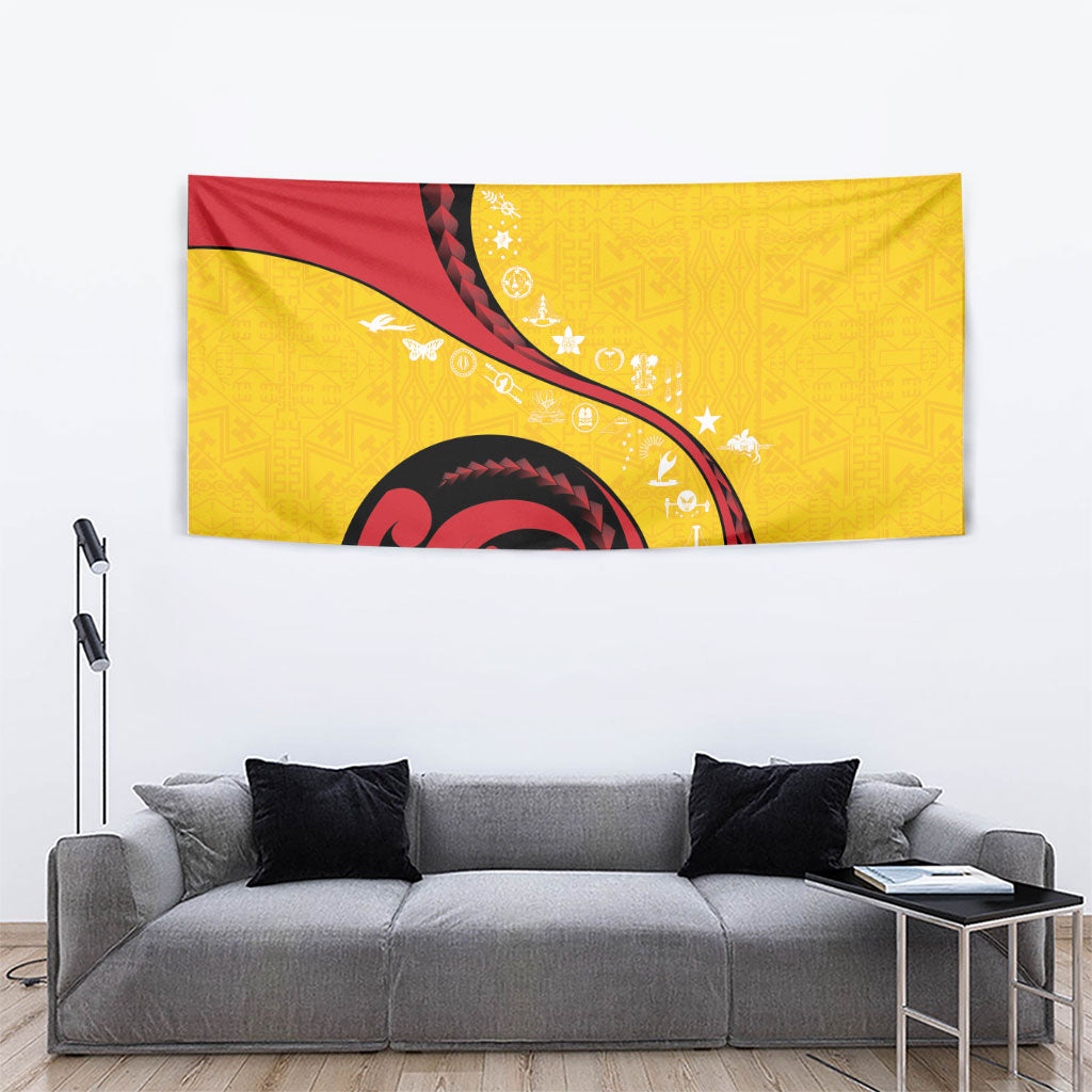 Papua New Guinea Independence Tapestry Special Style Yellow Version LT05 - Polynesian Pride