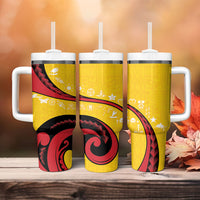 Papua New Guinea Independence Tumbler With Handle Special Style Yellow Version LT05 - Polynesian Pride