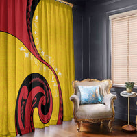 Papua New Guinea Independence Window Curtain Special Style Yellow Version LT05 - Polynesian Pride