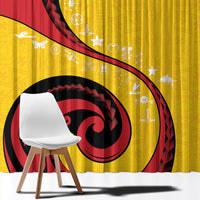 Papua New Guinea Independence Window Curtain Special Style Yellow Version LT05 - Polynesian Pride