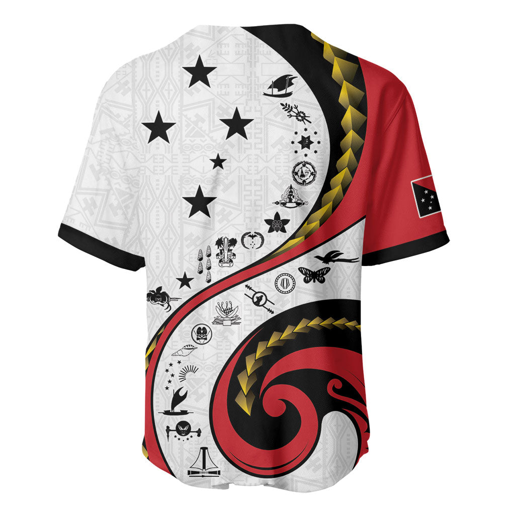 Papua New Guinea Independence Baseball Jersey Special Style White Version LT05 - Polynesian Pride