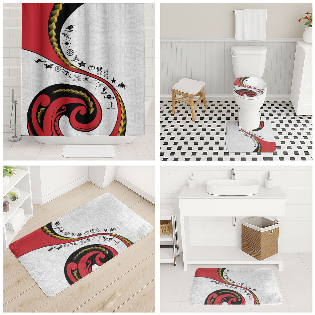 Papua New Guinea Independence Bathroom Set Special Style White Version LT05 - Polynesian Pride