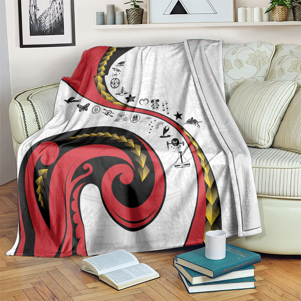 Papua New Guinea Independence Blanket Special Style White Version LT05 White - Polynesian Pride
