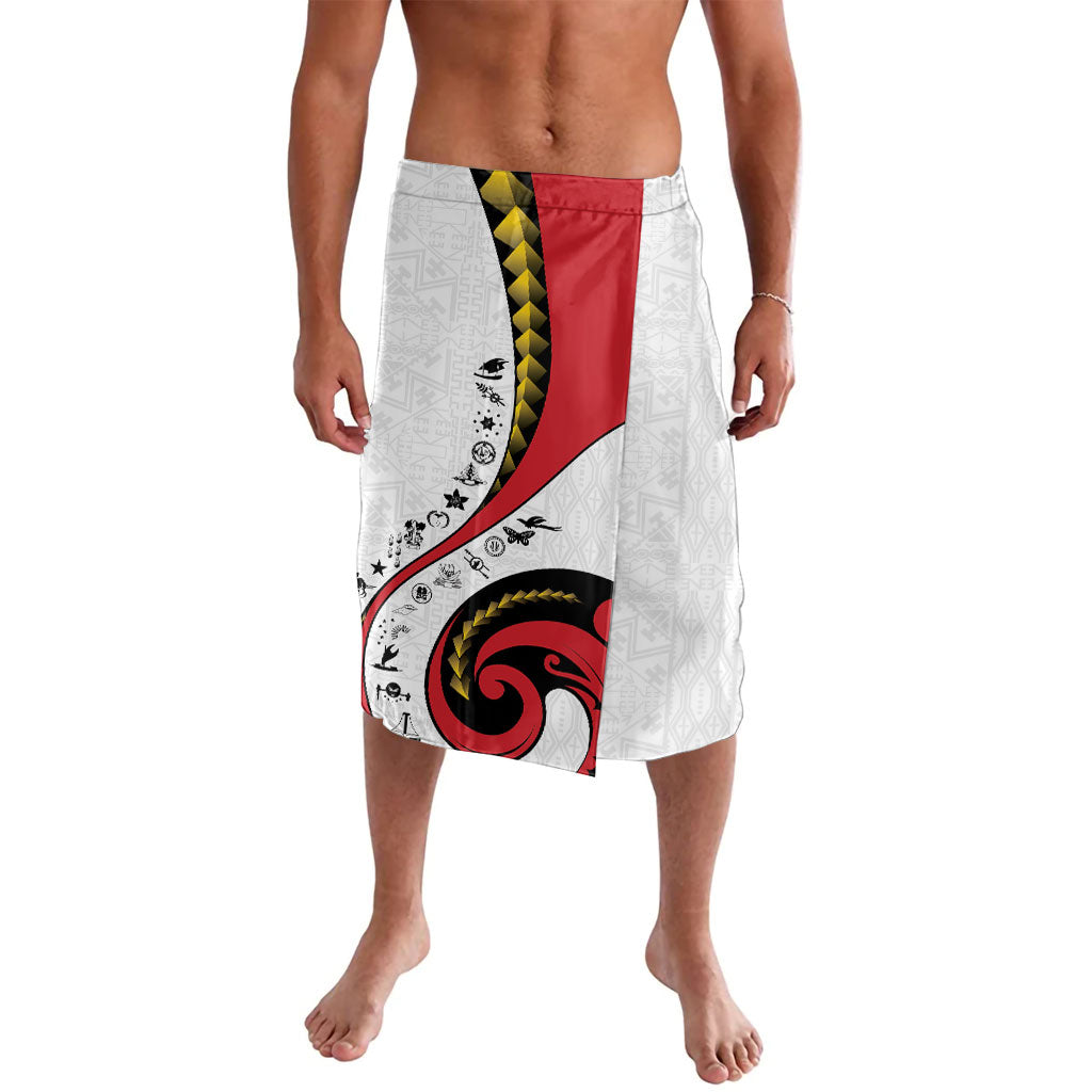 Papua New Guinea Independence Lavalava Special Style White Version LT05 White - Polynesian Pride