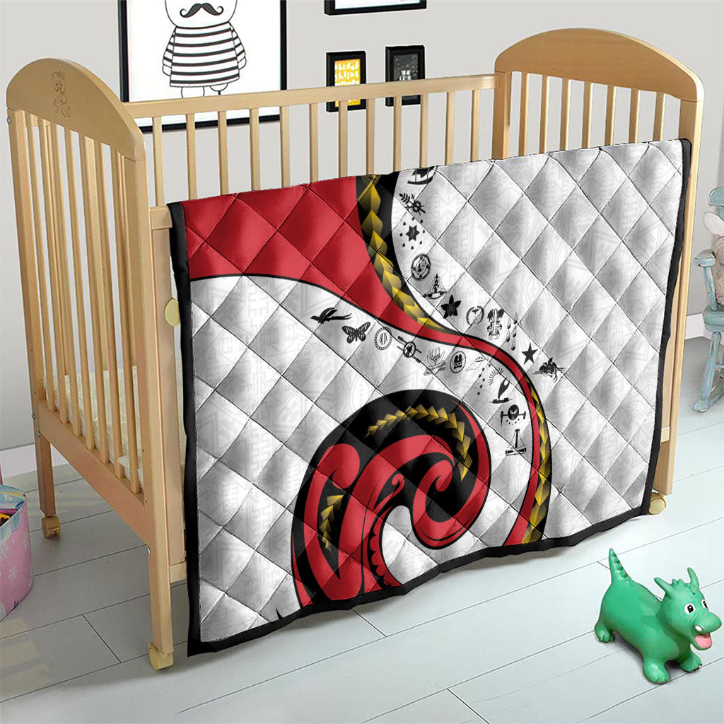 Papua New Guinea Independence Quilt Special Style White Version LT05 - Polynesian Pride