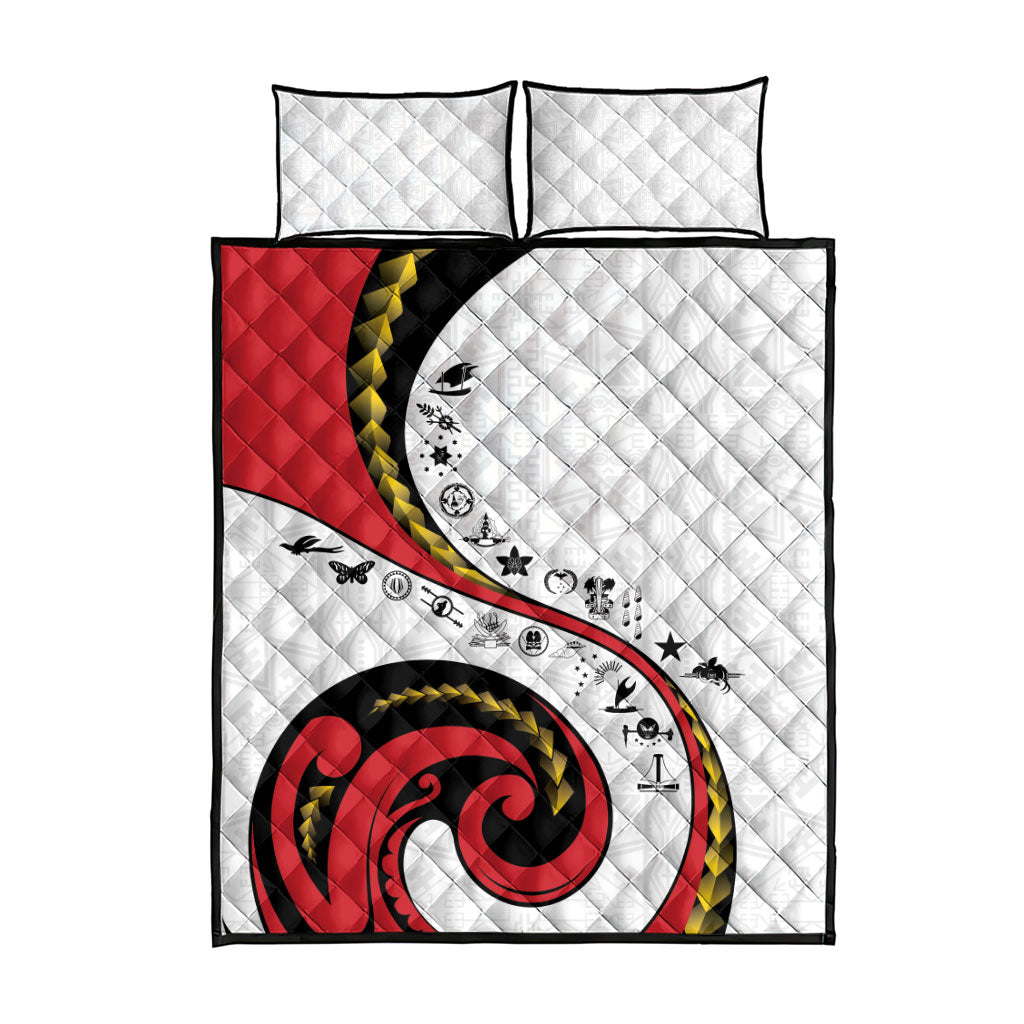 Papua New Guinea Independence Quilt Bed Set Special Style White Version LT05 - Polynesian Pride