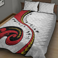 Papua New Guinea Independence Quilt Bed Set Special Style White Version LT05 - Polynesian Pride