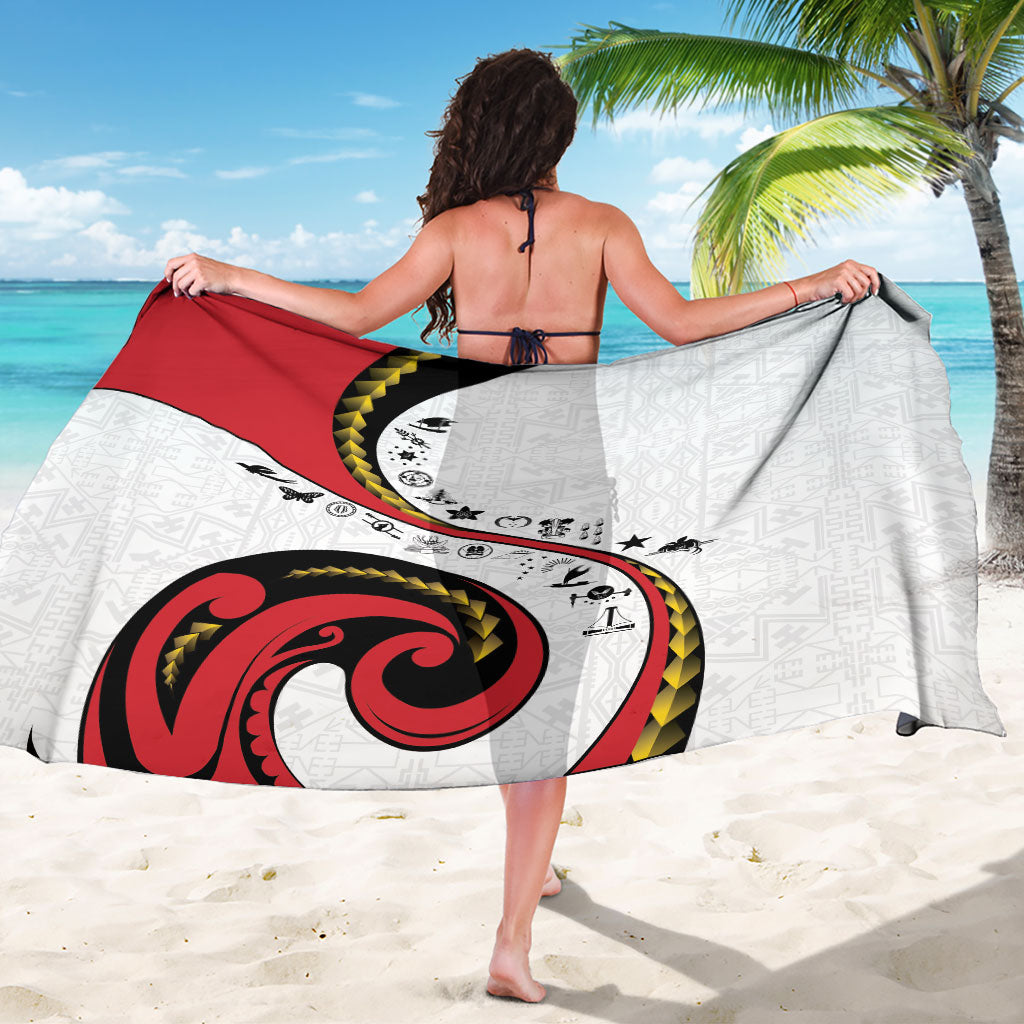 Papua New Guinea Independence Sarong Special Style White Version LT05 - Polynesian Pride