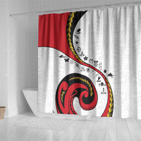 Papua New Guinea Independence Shower Curtain Special Style White Version LT05 - Polynesian Pride