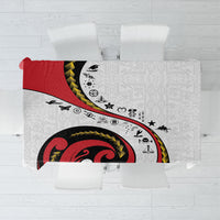 Papua New Guinea Independence Tablecloth Special Style White Version LT05 White - Polynesian Pride