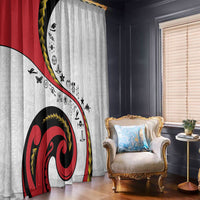 Papua New Guinea Independence Window Curtain Special Style White Version LT05 - Polynesian Pride