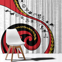 Papua New Guinea Independence Window Curtain Special Style White Version LT05 - Polynesian Pride