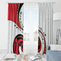 Papua New Guinea Independence Window Curtain Special Style White Version LT05 - Polynesian Pride