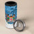 Personalised Fiji 4 in 1 Can Cooler Tumbler Coat Of Arms Tagimoucia With Fijian Tapa Pattern