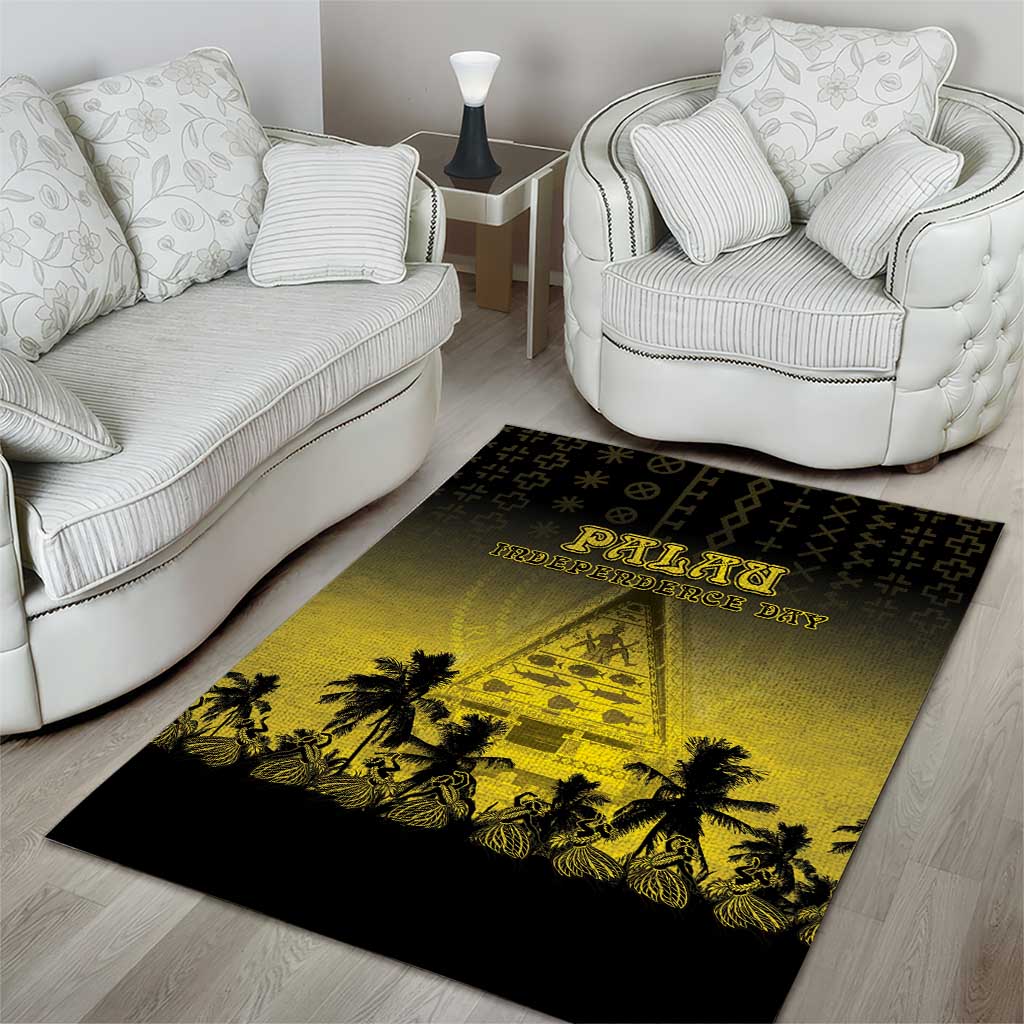 Palau Independence Day Area Rug Palauan Tattoo Pattern LT05 - Polynesian Pride