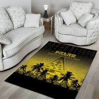 Palau Independence Day Area Rug Palauan Tattoo Pattern LT05 - Polynesian Pride