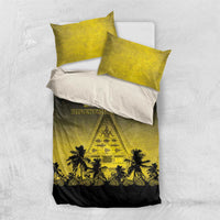 Palau Independence Day Bedding Set Palauan Tattoo Pattern LT05 US Twin 172cm x 218cm Black - Polynesian Pride