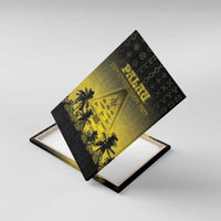 Palau Independence Day Canvas Wall Art Palauan Tattoo Pattern LT05 With Frame Black - Polynesian Pride