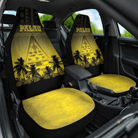 Palau Independence Day Car Seat Cover Palauan Tattoo Pattern LT05 One Size Black - Polynesian Pride
