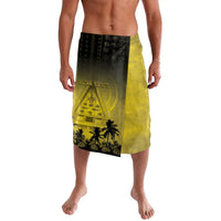 Personalised Palau Independence Day Lavalava Palauan Tattoo Pattern LT05 Black - Polynesian Pride