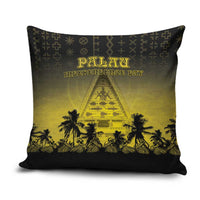 Palau Independence Day Pillow Cover Palauan Tattoo Pattern LT05 Black - Polynesian Pride