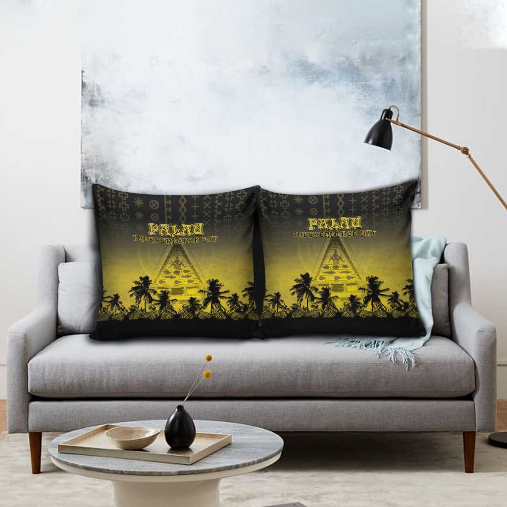 Palau Independence Day Pillow Cover Palauan Tattoo Pattern LT05 - Polynesian Pride