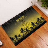 Palau Independence Day Rubber Doormat Palauan Tattoo Pattern LT05 - Polynesian Pride