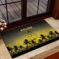 Palau Independence Day Rubber Doormat Palauan Tattoo Pattern LT05 - Polynesian Pride