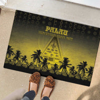 Palau Independence Day Rubber Doormat Palauan Tattoo Pattern LT05 - Polynesian Pride