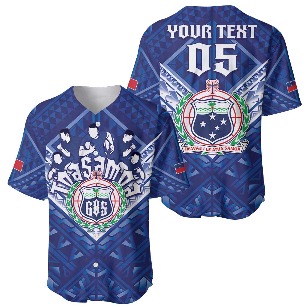 Toa Samoa Rugby Custom Baseball Jersey Samoan Pride With Tribal Pattern LT05 - Polynesian Pride