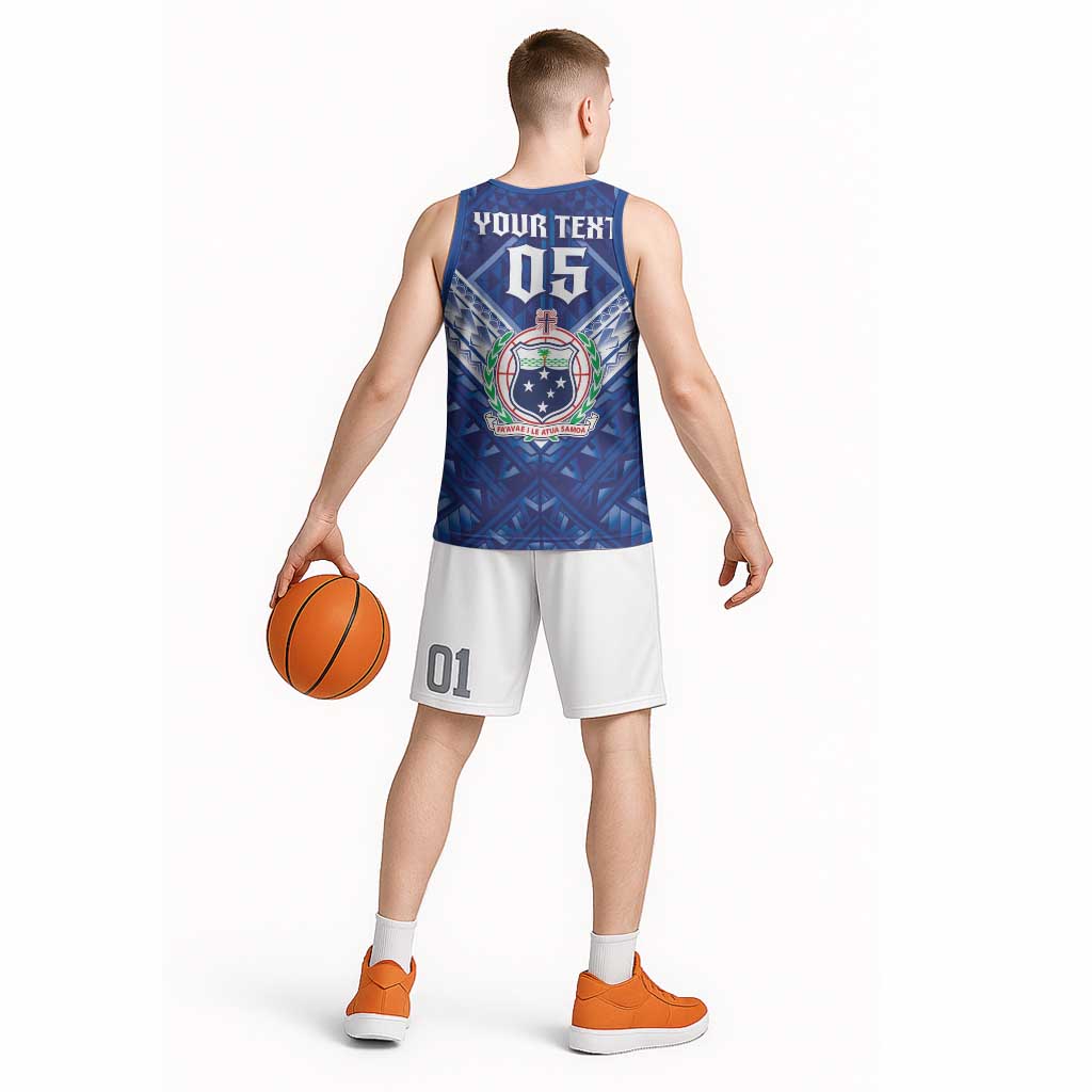 Toa Samoa Rugby Custom Basketball Jersey Samoan Pride With Tribal Pattern LT05 - Polynesian Pride