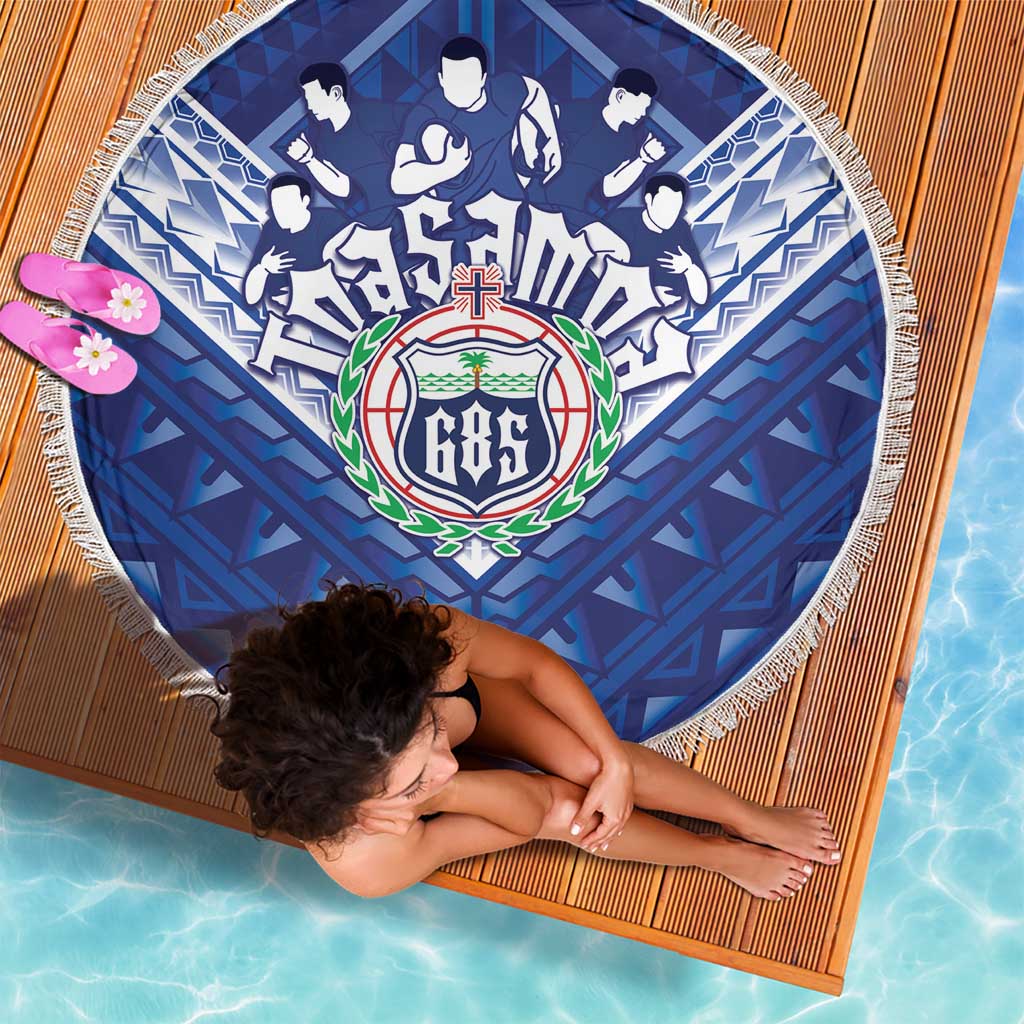 Toa Samoa Rugby Beach Blanket Samoan Pride With Tribal Pattern LT05 - Polynesian Pride