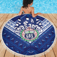 Toa Samoa Rugby Beach Blanket Samoan Pride With Tribal Pattern LT05 - Polynesian Pride