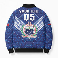Toa Samoa Rugby Custom Bomber Puffer Jacket Samoan Pride With Tribal Pattern LT05 - Polynesian Pride
