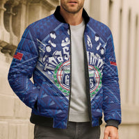 Toa Samoa Rugby Custom Bomber Puffer Jacket Samoan Pride With Tribal Pattern LT05 - Polynesian Pride