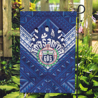Toa Samoa Rugby Garden Flag Samoan Pride With Tribal Pattern LT05 Garden Flag Blue - Polynesian Pride