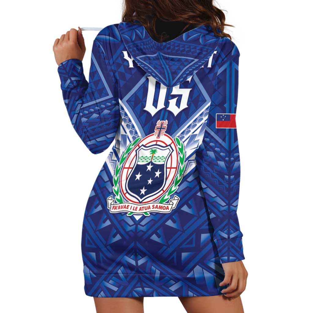 Toa Samoa Rugby Custom Hoodie Dress Samoan Pride With Tribal Pattern LT05 - Polynesian Pride