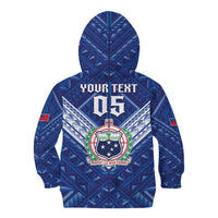 Toa Samoa Rugby Custom Kid Hoodie Samoan Pride With Tribal Pattern LT05 - Polynesian Pride
