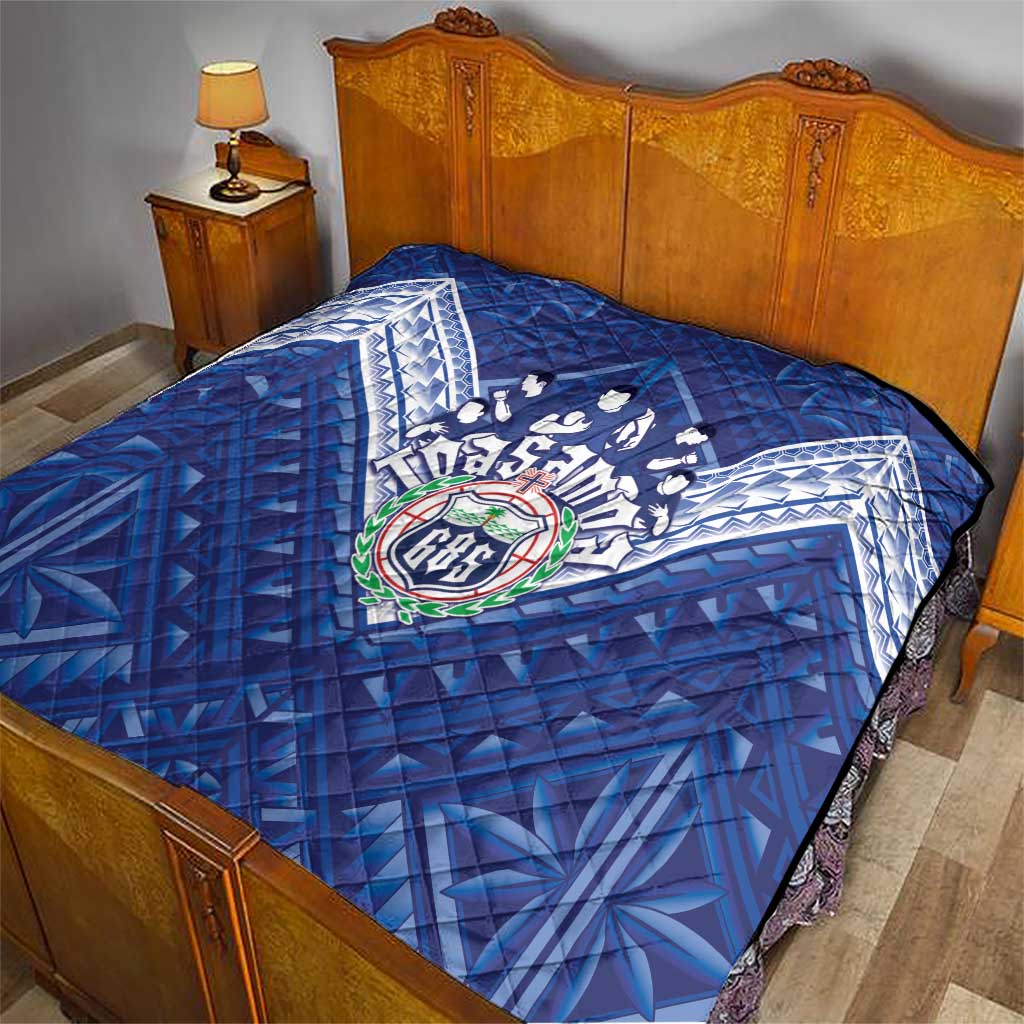 Toa Samoa Rugby Quilt Samoan Pride With Tribal Pattern LT05 - Polynesian Pride