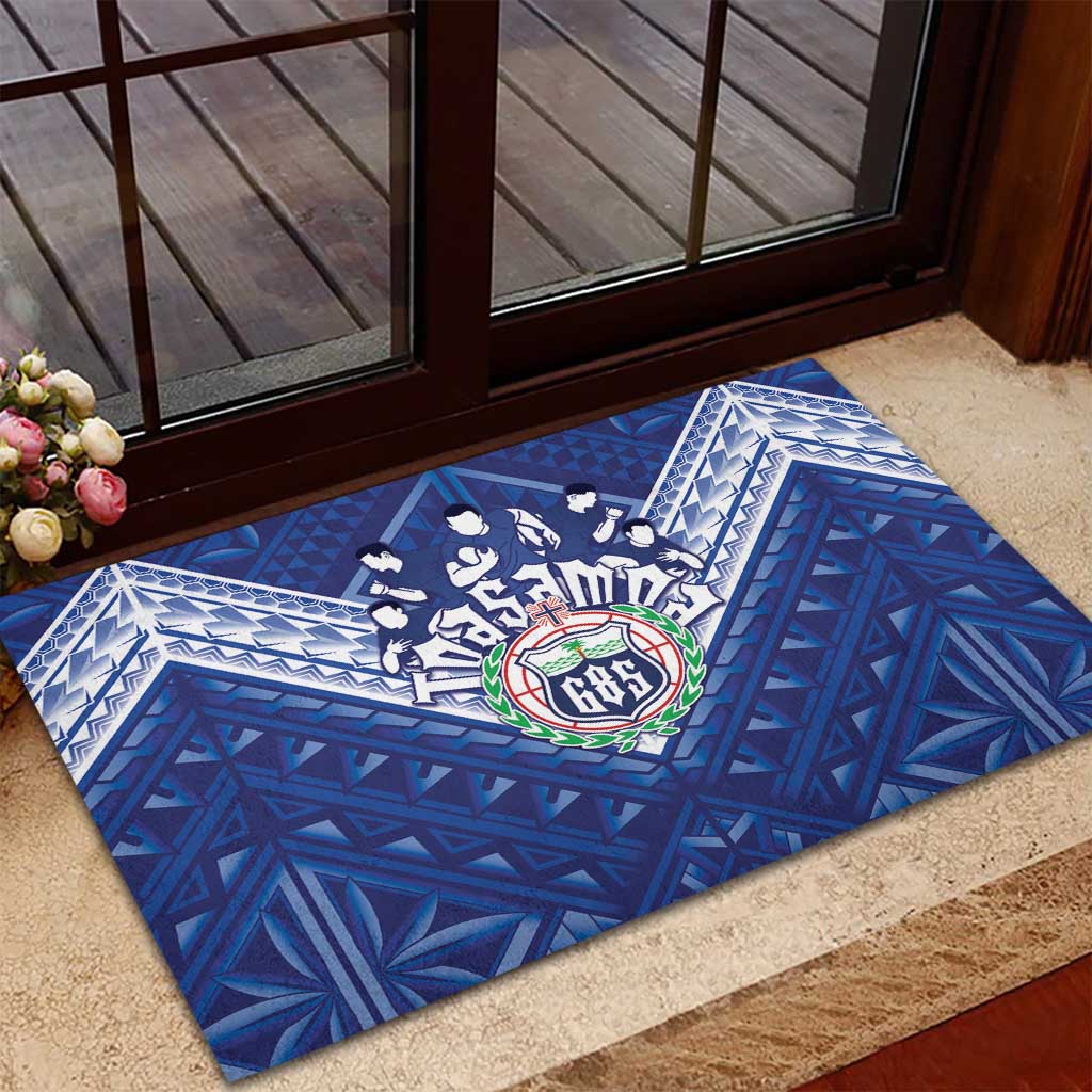 Toa Samoa Rugby Rubber Doormat Samoan Pride With Tribal Pattern LT05 - Polynesian Pride