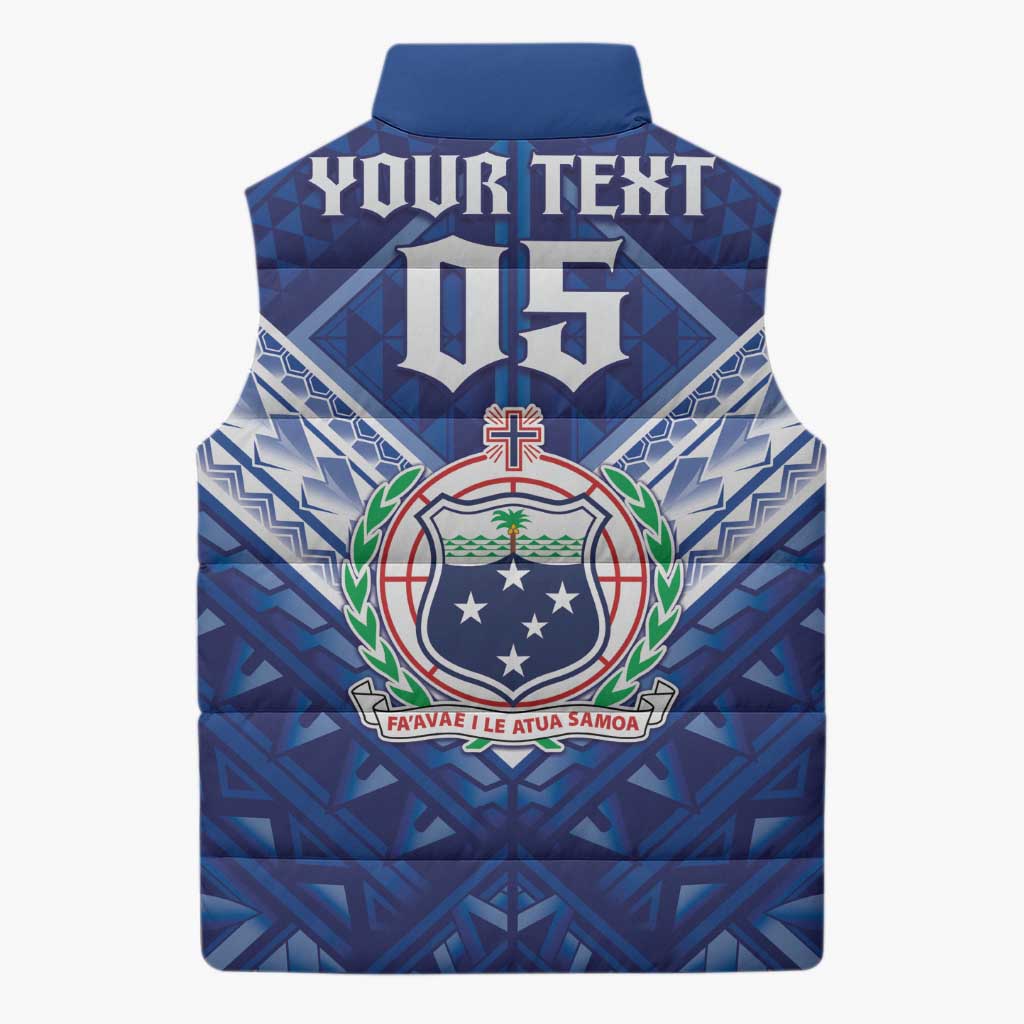 Toa Samoa Rugby Custom Sleeveless Puffer Jacket Samoan Pride With Tribal Pattern LT05 - Polynesian Pride
