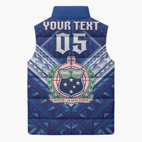 Toa Samoa Rugby Custom Sleeveless Puffer Jacket Samoan Pride With Tribal Pattern LT05 - Polynesian Pride