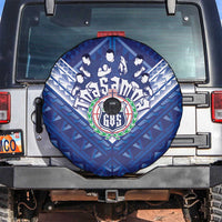 Toa Samoa Rugby Spare Tire Cover Samoan Pride With Tribal Pattern LT05 Blue - Polynesian Pride