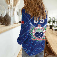 Toa Samoa Rugby Custom Women Casual Shirt Samoan Pride With Tribal Pattern LT05 - Polynesian Pride