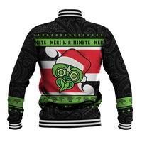 New Zealand Funny Christmas Baseball Jacket Maori Tiki LT05 - Polynesian Pride