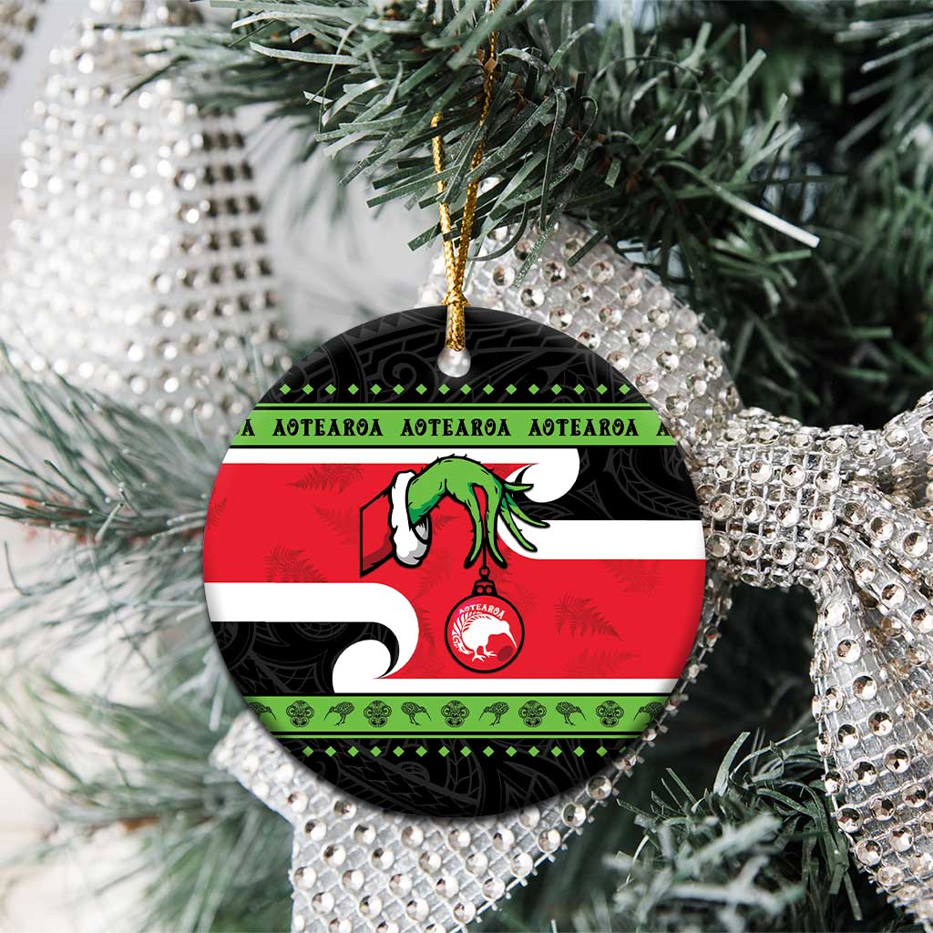 New Zealand Funny Christmas Ceramic Ornament Maori Tiki LT05 - Polynesian Pride