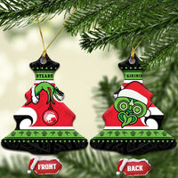 New Zealand Funny Christmas Ceramic Ornament Maori Tiki LT05 Christmas Tree Black - Polynesian Pride