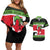 New Zealand Funny Christmas Couples Matching Off Shoulder Short Dress and Hawaiian Shirt Maori Tiki